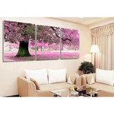 Painting by Numbers Cherry Blossom Tree Triptych